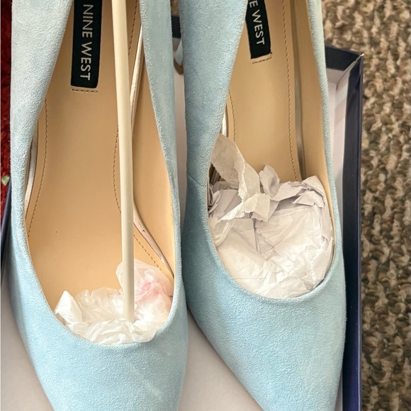 Nine West Light Blue Heels - Picture 1 of 6